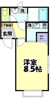 ライジングコート【1階】の間取り