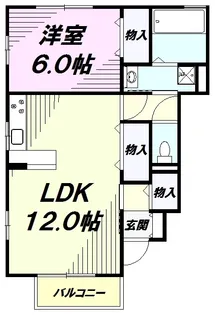 ヴェルドミール【1階】の間取り