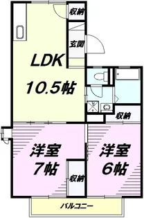 グリーンハイツ【2階】の間取り