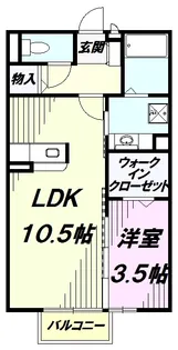 ボナールパーク B【1階】の間取り