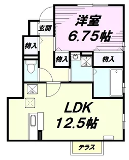 ウインド・ヒルB【1階】の間取り