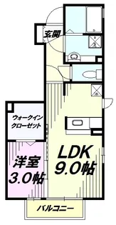 メルヴィーユ【1階】の間取り