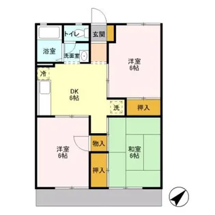 サンパレストミタ【1階】の間取り