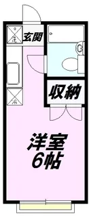 コーポ市川【207号室】の間取り