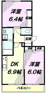 ピアッツァ梅の原D【2階】の間取り