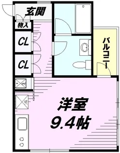 フラッツ・DEN【2階】の間取り