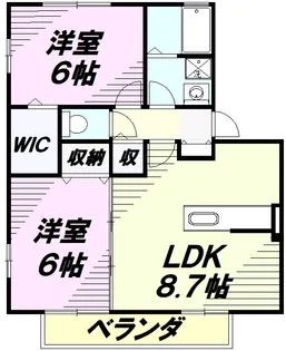 ソレイユ横川【2階】の間取り
