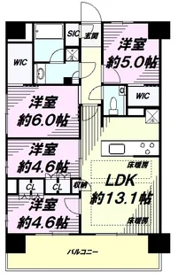 プレシス八王子レグリオ【9階】の間取り