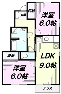 エスポワールみなみ野B【101号室】の間取り