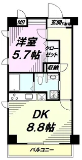 ロワール【313号室】の間取り