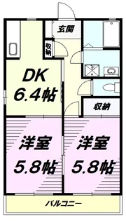 エクセルみねきC【1階】の間取り