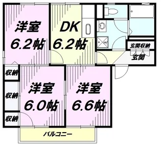 アニバーサリーB【2階】の間取り