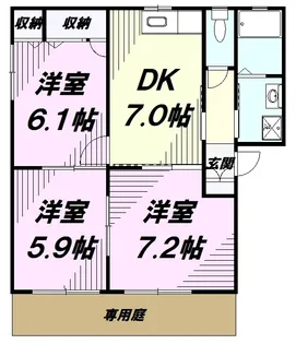 サンフォース弐番館【1階】の間取り