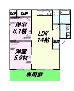 サンフォース弐番館【1階】の間取り