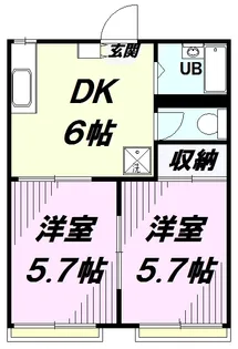 臼井ハイツ【2階】の間取り