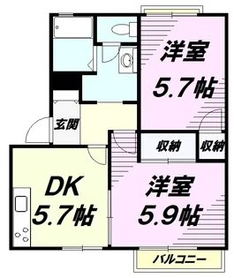 グリーンフレグランスS&S【203号室】の間取り
