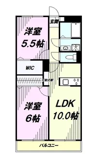 スカイパレス北野【402号室】の間取り