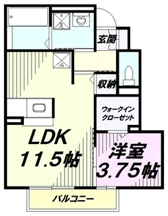フローラ片倉【1階】の間取り
