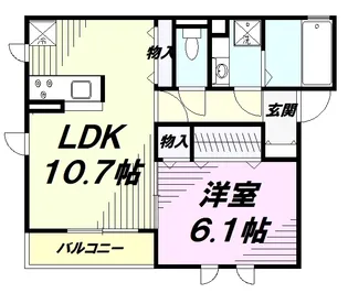 マイルド北野【1階】の間取り