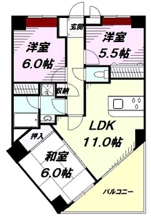 ボヌール【202号室】の間取り