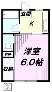 渡ビル【107号室】の間取り