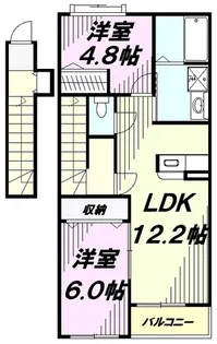 ロイヤルパレスS【2階】の間取り