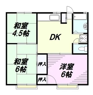 コーポウィードB【1階】の間取り