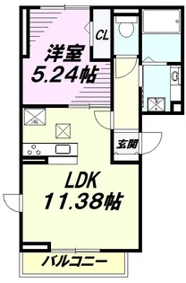 メタルフォックス【2階】の間取り