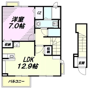 プリムローズⅡ【2階】の間取り