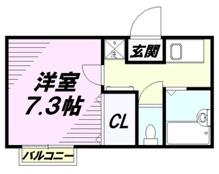 ハッピーバレーⅡ【2階】の間取り