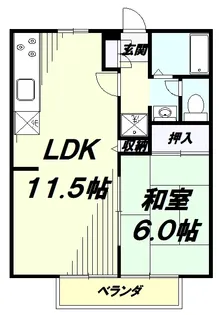 コートナカミチC【1階】の間取り