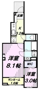 メゾンエレガンテ【103号室】の間取り