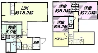東京都八王子市打越町【一戸建】の間取り