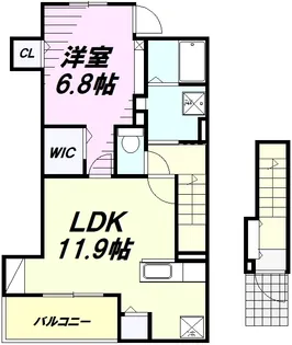 ラシュレⅡ【2階】の間取り