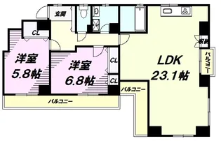 ウィン高尾【402号室】の間取り