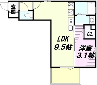 MONT VERT(モンヴェール)【2階】の間取り