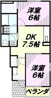 2DKの間取り画像