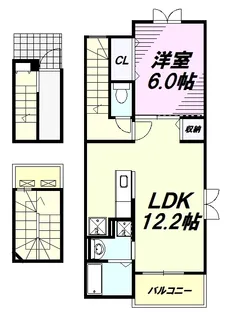 bleu・ciel【3階】の間取り