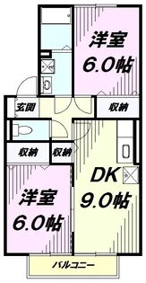 2DKの間取り画像