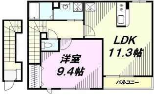 モデルナⅡ【203号室】の間取り