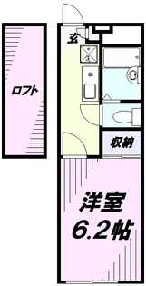 レオパレスJET SKY【1階】の間取り