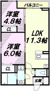 Dフラット台町【3階】の間取り
