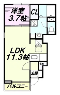 エアリー テン【1階】の間取り