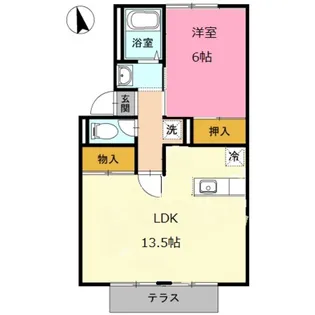 プレジール旭が丘【1階】の間取り