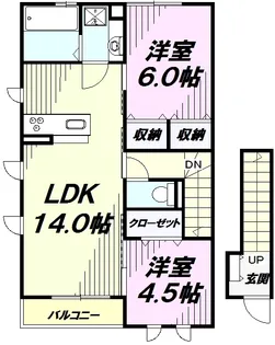 サンモールめじろ台【2階】の間取り