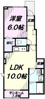 ゼファーイン【1階】の間取り