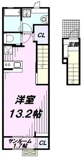 フォンターナ・ヴィータ【2階】の間取り