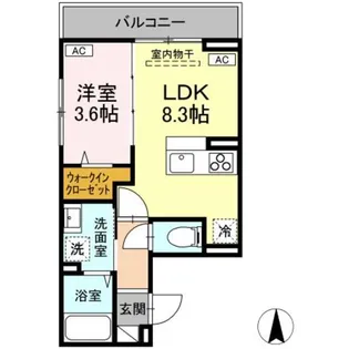 Dスクエア子安町【2階】の間取り