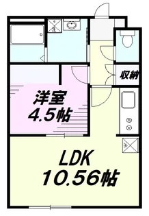 1LDKの間取り画像