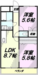 グランビューみなみ野【3階】の間取り
